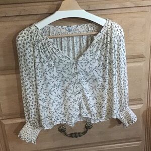 Rails | Mariah Mixed Petite Floral Cream Blouse | Size XS | Designer Top | NWOT